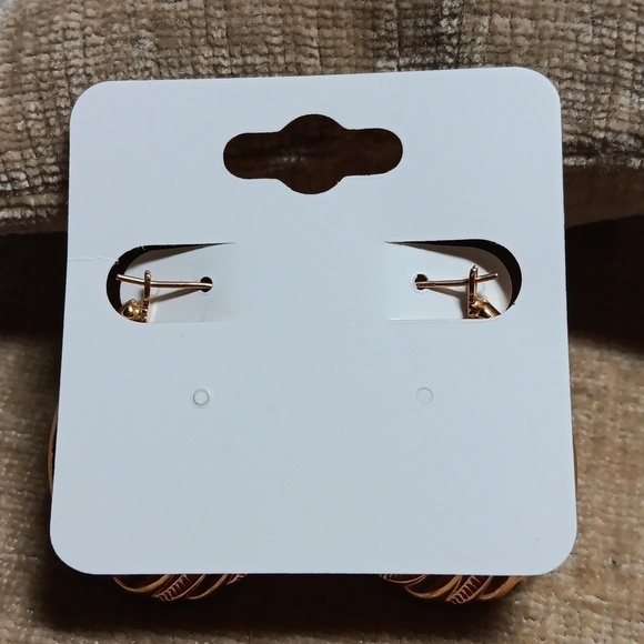 Gold Tone and Silver Tone Post Hoop Earring Set - Picture 4 of 7